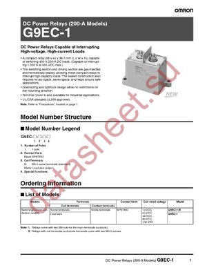 G9EC-1 DC12 datasheet  